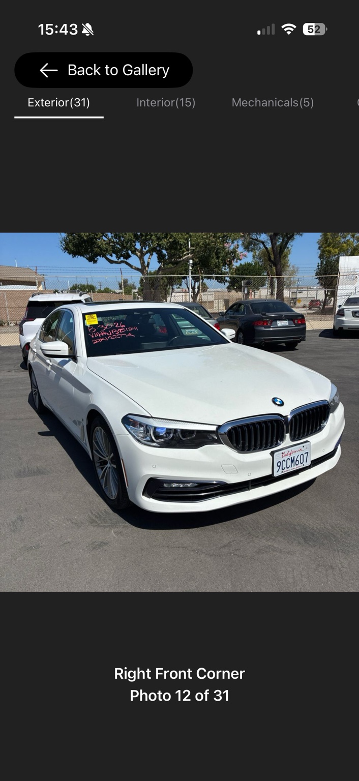 2018 BMW 530e — Passenger-side front view