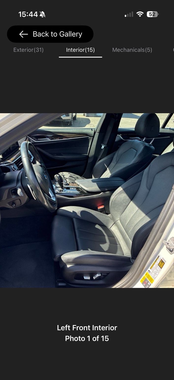 2018 BMW 530e — Driver-side front interior